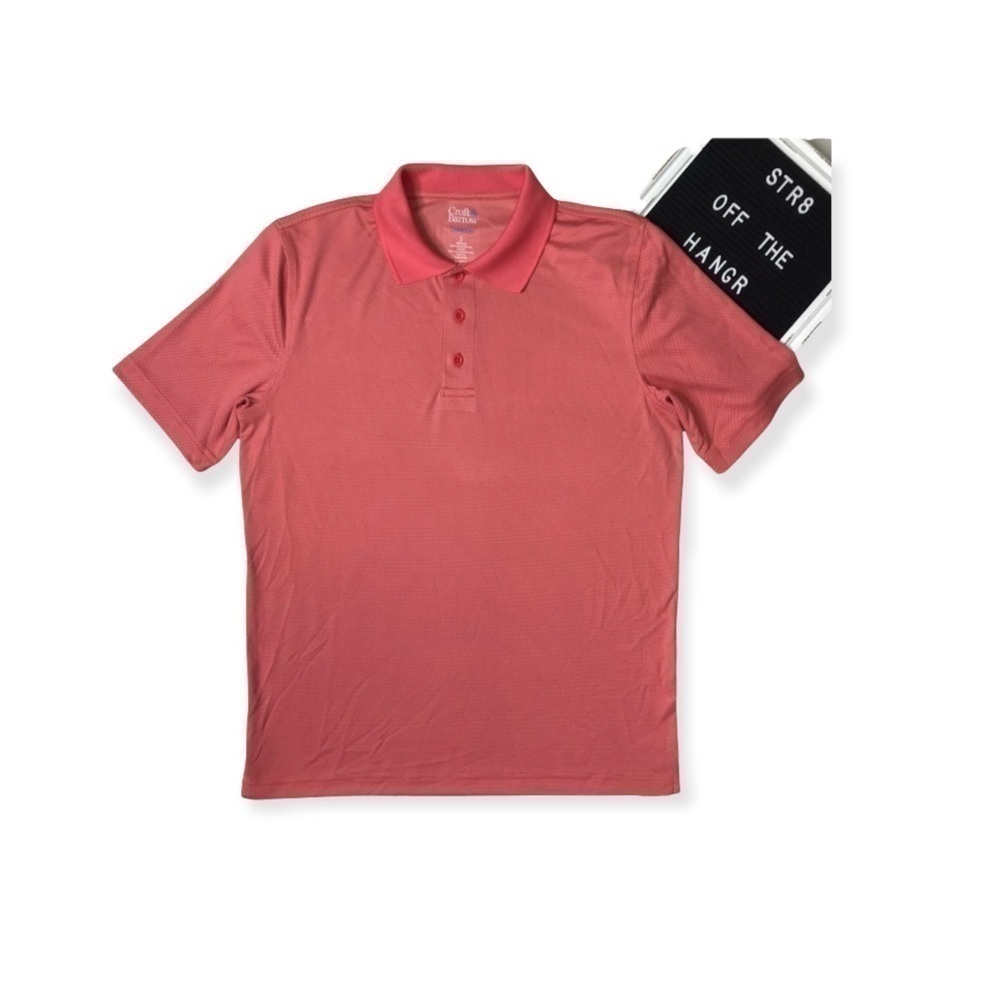 NWT croft & barrow coral quick dry polo shirt size Small new tag men